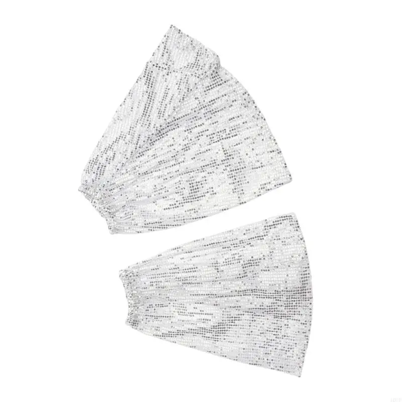 Maniche a braccio costume scintillanti paillettes che allungano i polsini elastici copre i decori