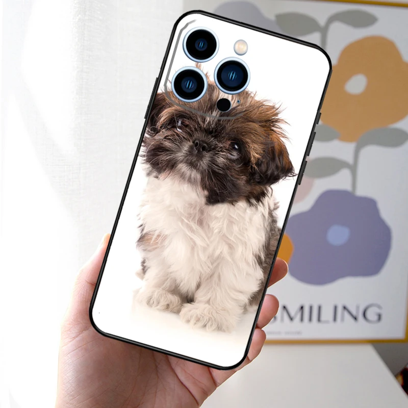 Shih Tzu Puppy Dogs Case Coque For iPhone 11 12 Pro Max Mini X XS XR 7 8 Plus Cover For iPhone 13 Pro Max Case