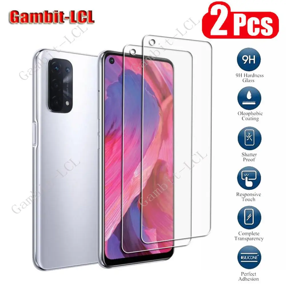 2PCS Original Protection Tempered Glass For OPPO A74 A54 5G 6.5