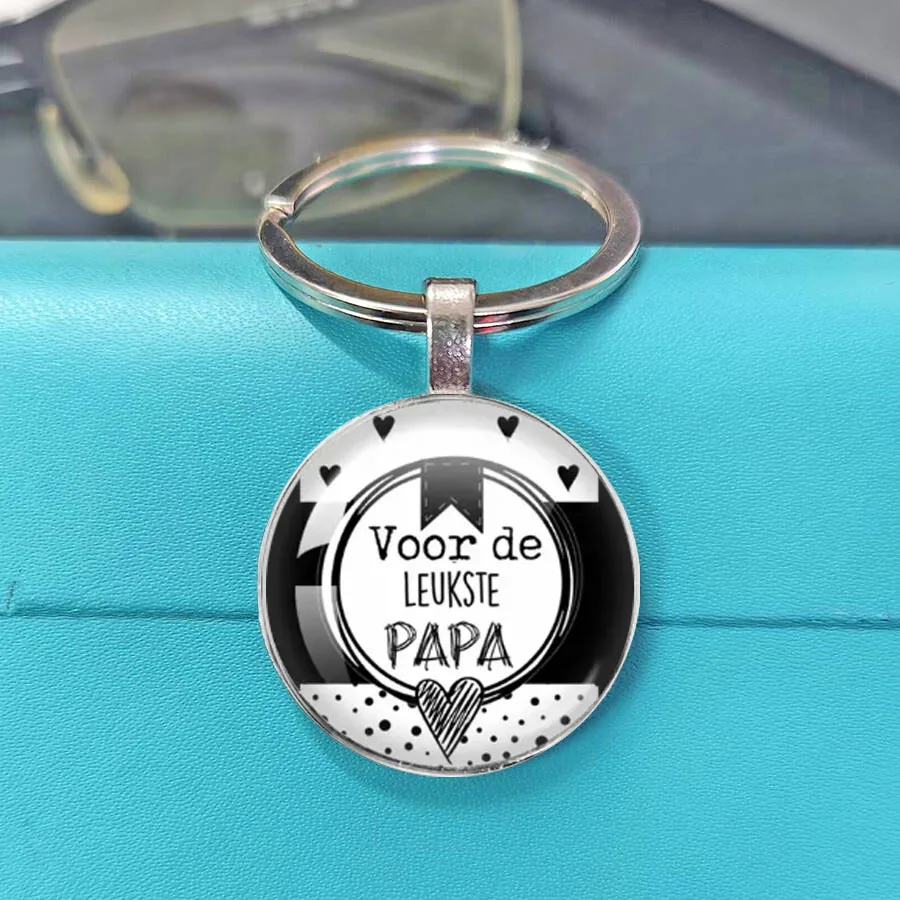 Thank You Dear Teacher Glass Keychain Dutch Style Creative Bag Pendant Gift For Teacher Appreciation
