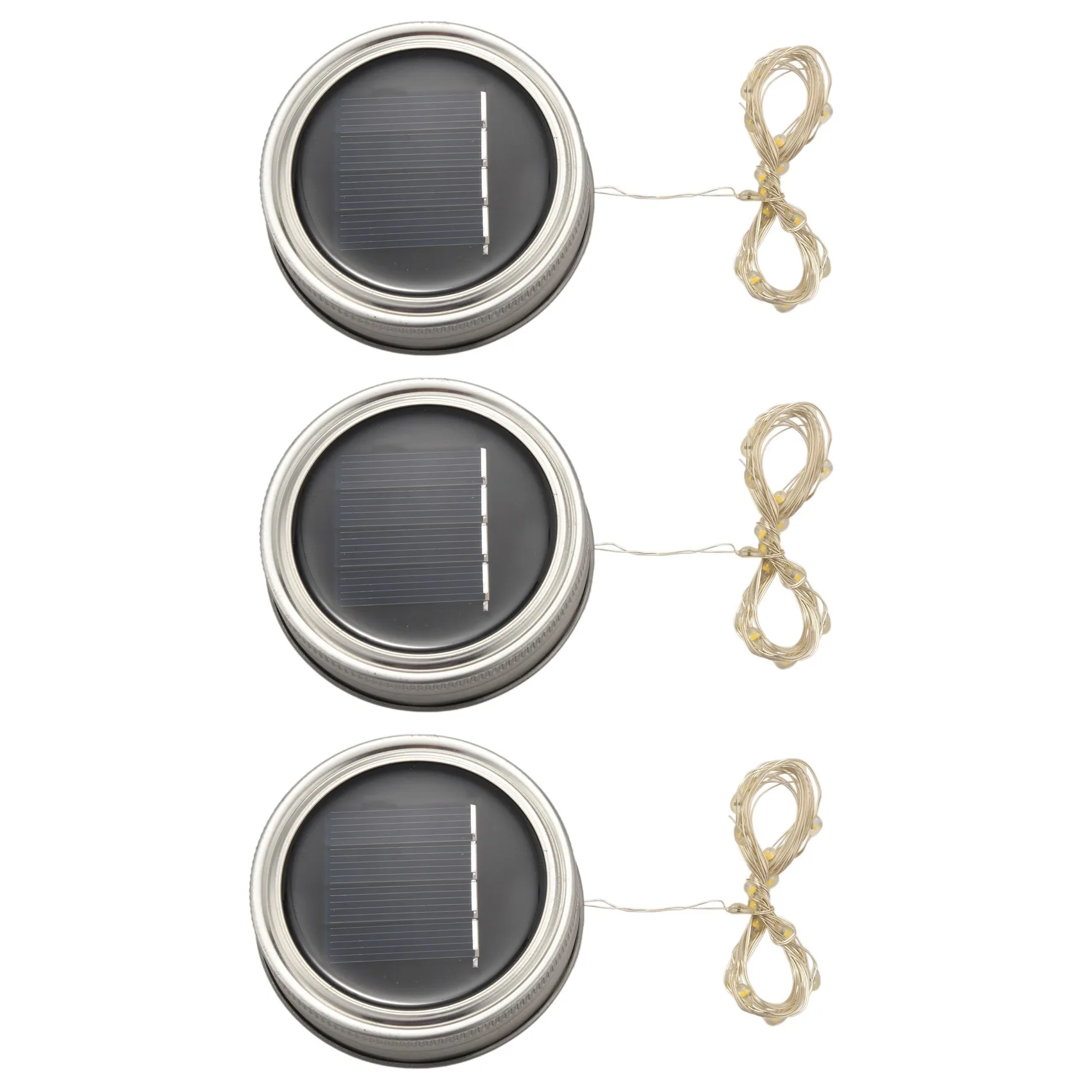 AT05-Solar Mason Jar Lid Lights, 18 Pack 20 Led String Fairy Star Firefly Jar Lids Lights,18 Hangers Included