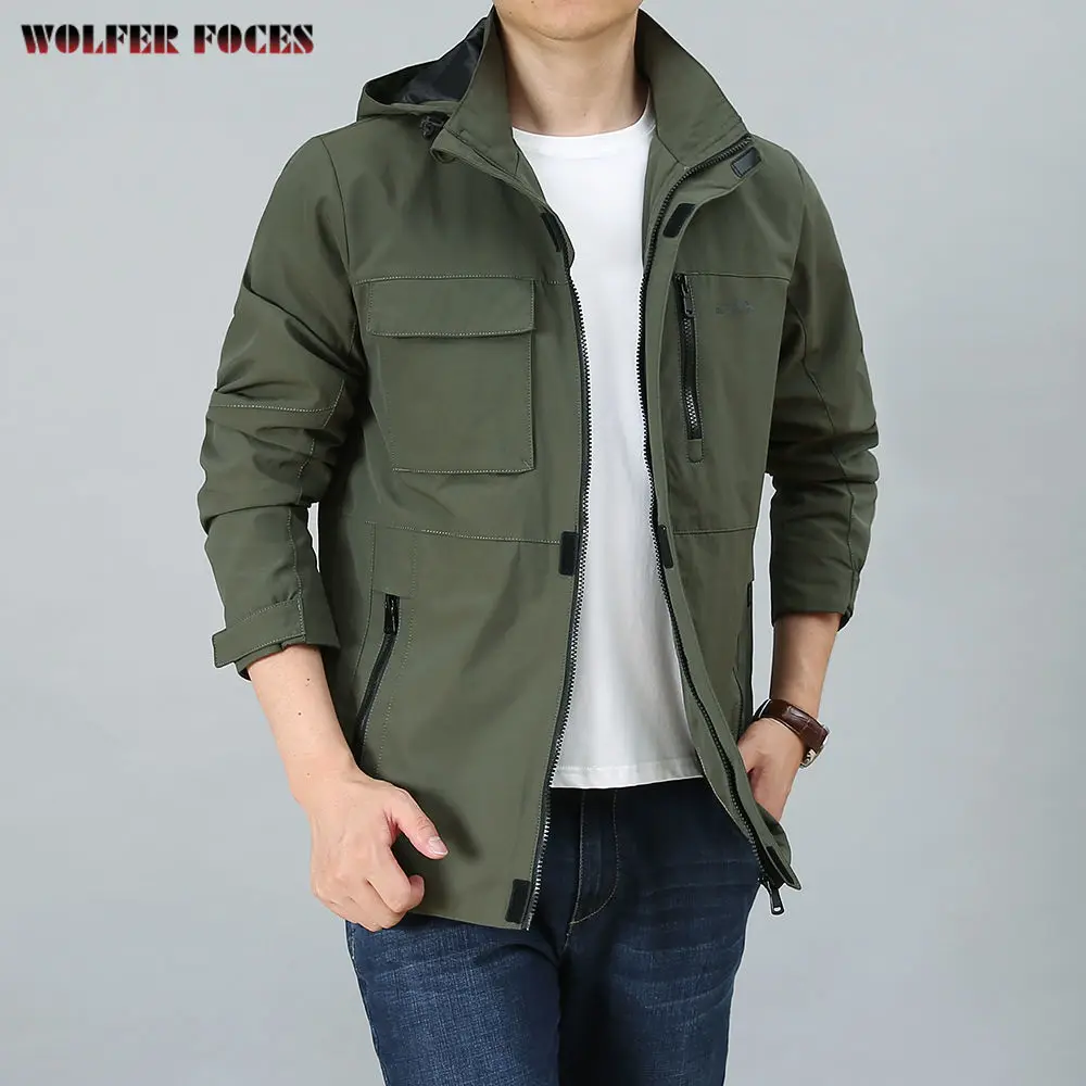 Tactical Clothing Windbreaker Men Track Jacket Oversize Techwear Military Retro Motorcycle Sports Bomber Sport