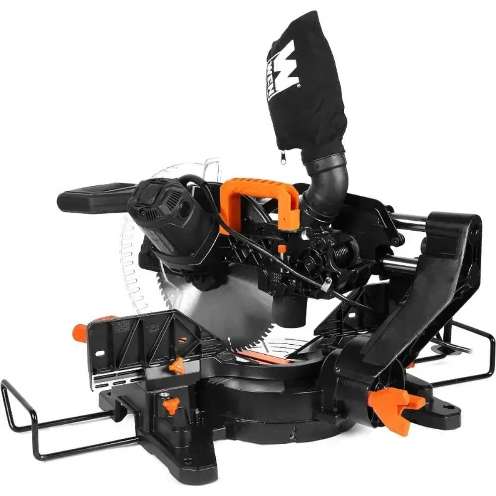 

15-амперная 12-дюймовая торцовочная пила с двойной фаской и светодиодными режущими платами шириной до 13,25 дюйма и толщиной 4,5 дюйма A