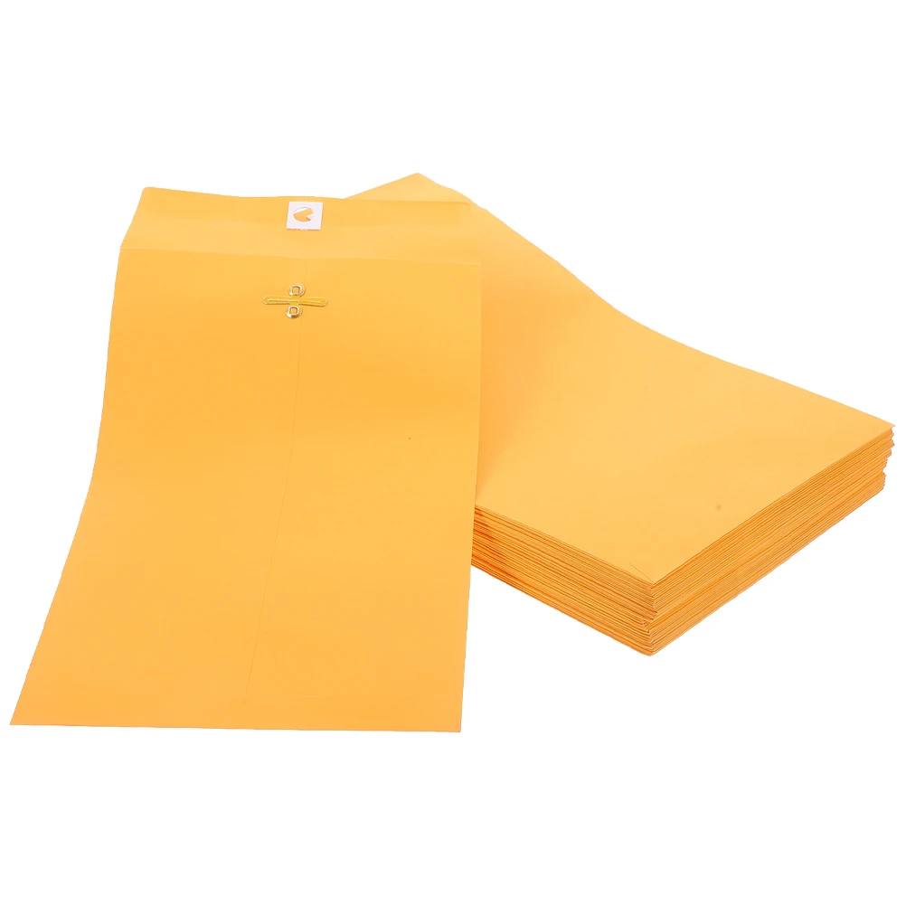 

100pcs Clasp Envelopes Brown Paper Letter Size Mailing Coin Address Manila Kraft Elegant Portable Storage