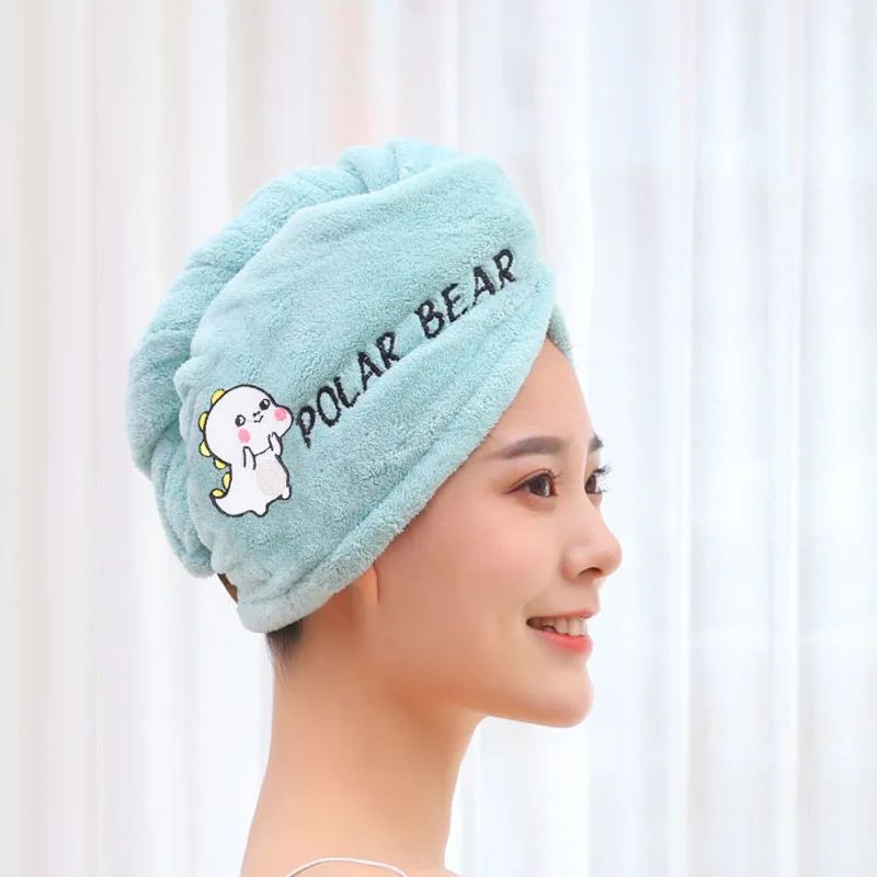 Women Girl Towels Bathroom Microfiber Towel Rapid Drying Hair Towel Magic Shower Cap Lady Turban Head Wrap