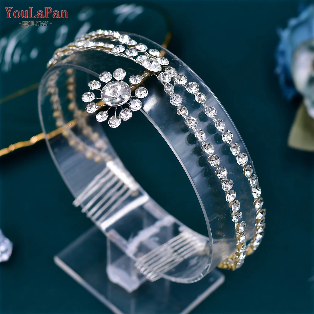 

YouLaPan Bride Wedding Rhinestone Hair Comb Bridesmaid Headband Women Hair Accessories Party Headwear Banquet Jewelry HP585