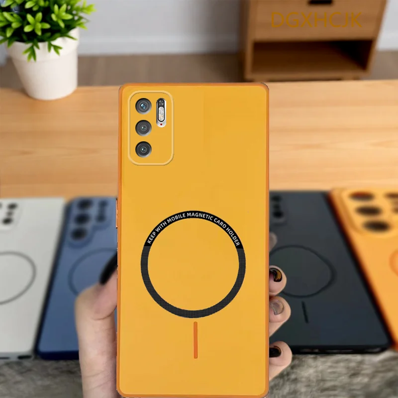 For Xiaomi Poco M3 Pro Case Poco M3 Pro 5G Phone Case POCO M3 Pro 5G Cover Shookproof Color magnetic hard Silicone back cover
