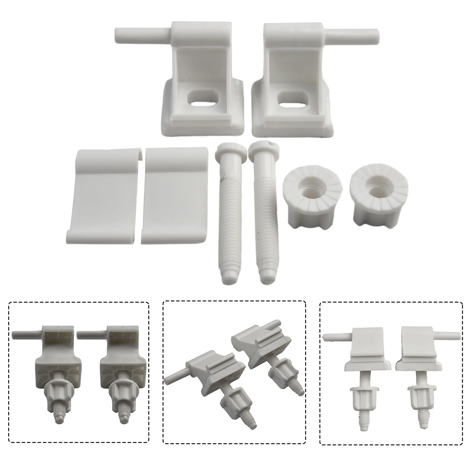 

Accessories Toilet Seat Hinge Bathroom 1set Plastic Replacement Kit Setscrew And Nut Width 4cm For Toilet Seat