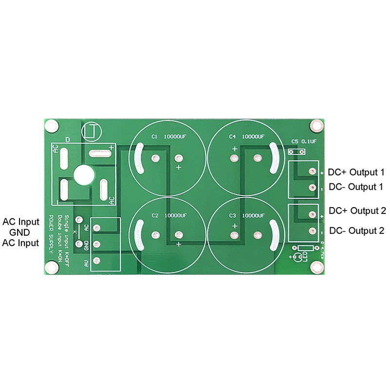 Kavucs 35 فولت 220000 فائق التوهج 63 فولت 1000 فائق التوهج لوحة مرشح المعدل عالية التيار مصدر طاقة واحد لمكبر الصوت 1969 ودائرة OTL #2