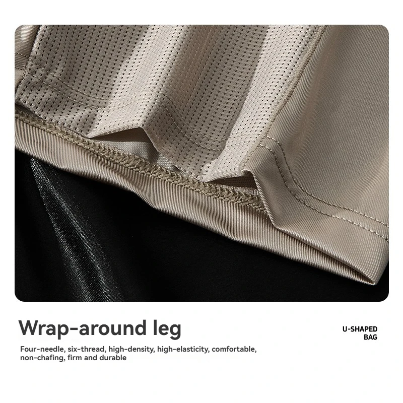 3 قطعة/الحزمة الملاكمين الفاخرة يشبه الساتان رجل كول الحرير الجليد المضادة للبكتيريا تنفس سريعة الجافة الملابس الداخلية عالية المرونة إطالة سراويل