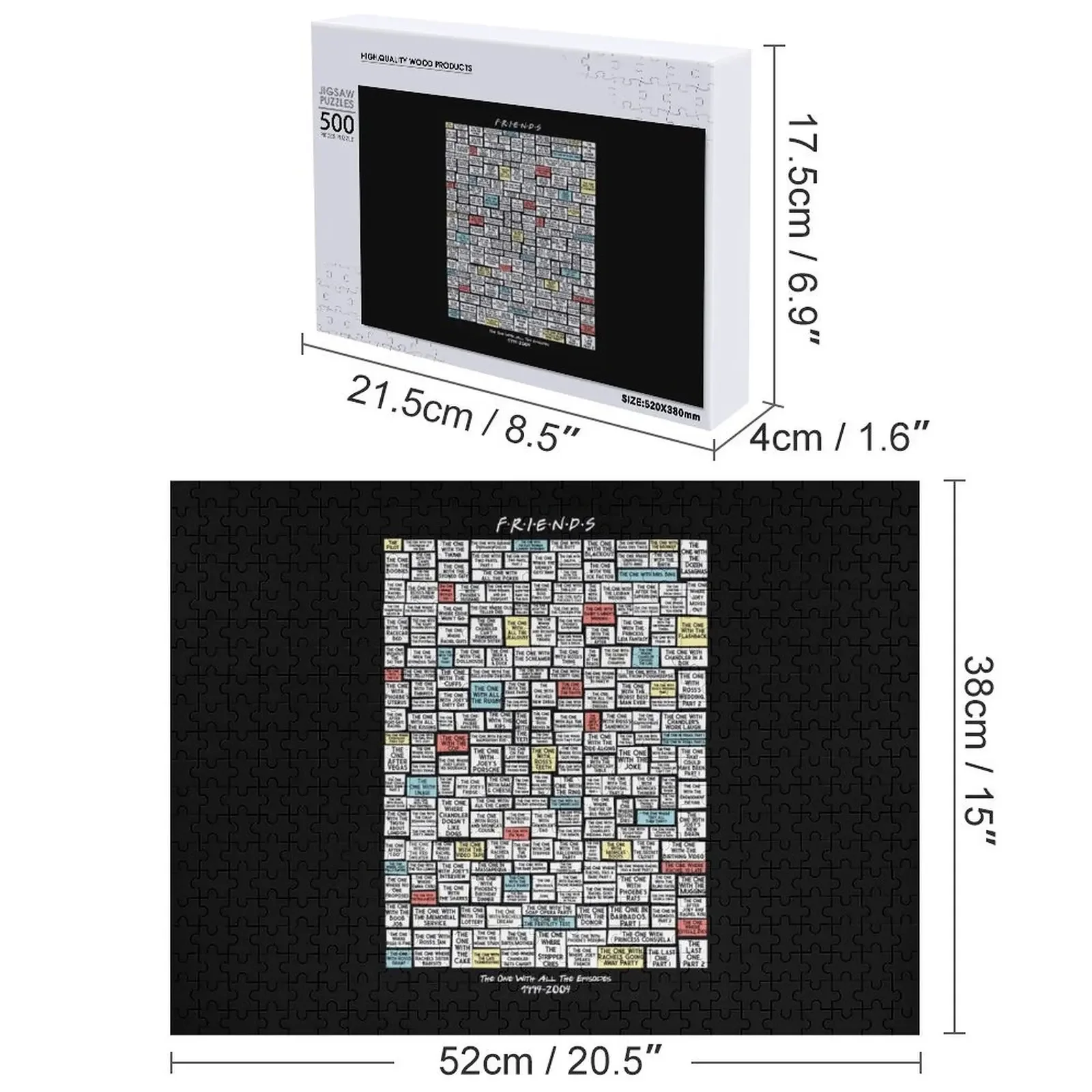 Układanka F.R.I.E.N.D.S Drewniane pudełka Spersonalizowany obraz Dziecko Drewniane personalizowane puzzle dla dzieci