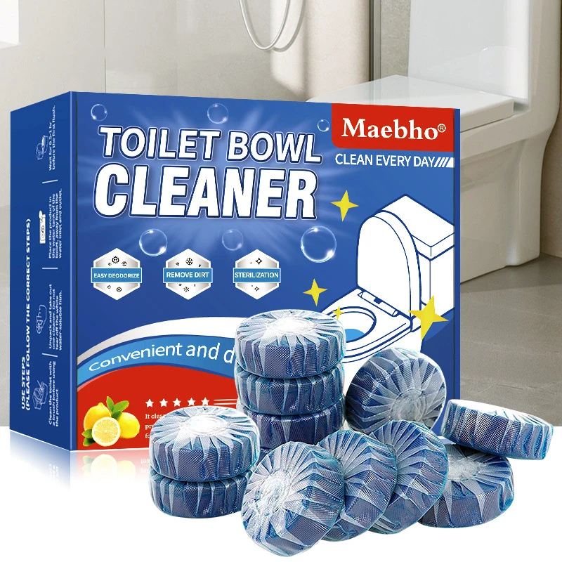 12/24 Stück Toilettenreinigungs-Brausetabletten zum Entfernen von Skala und gelben Flecken, erfrischende Dekontamination und Desodorierung