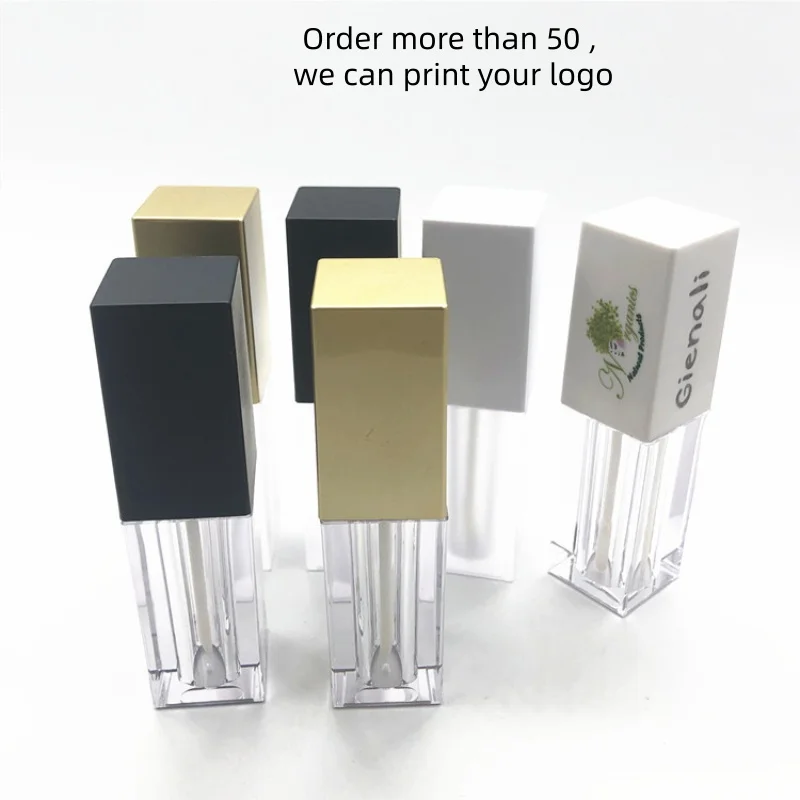 10/30/50 pçs 5ml vazio claro/esmerilhado tubo de brilho labial diy batom líquido/tubo de esmalte labial óleo amostra garrafa ferramenta de maquiagem