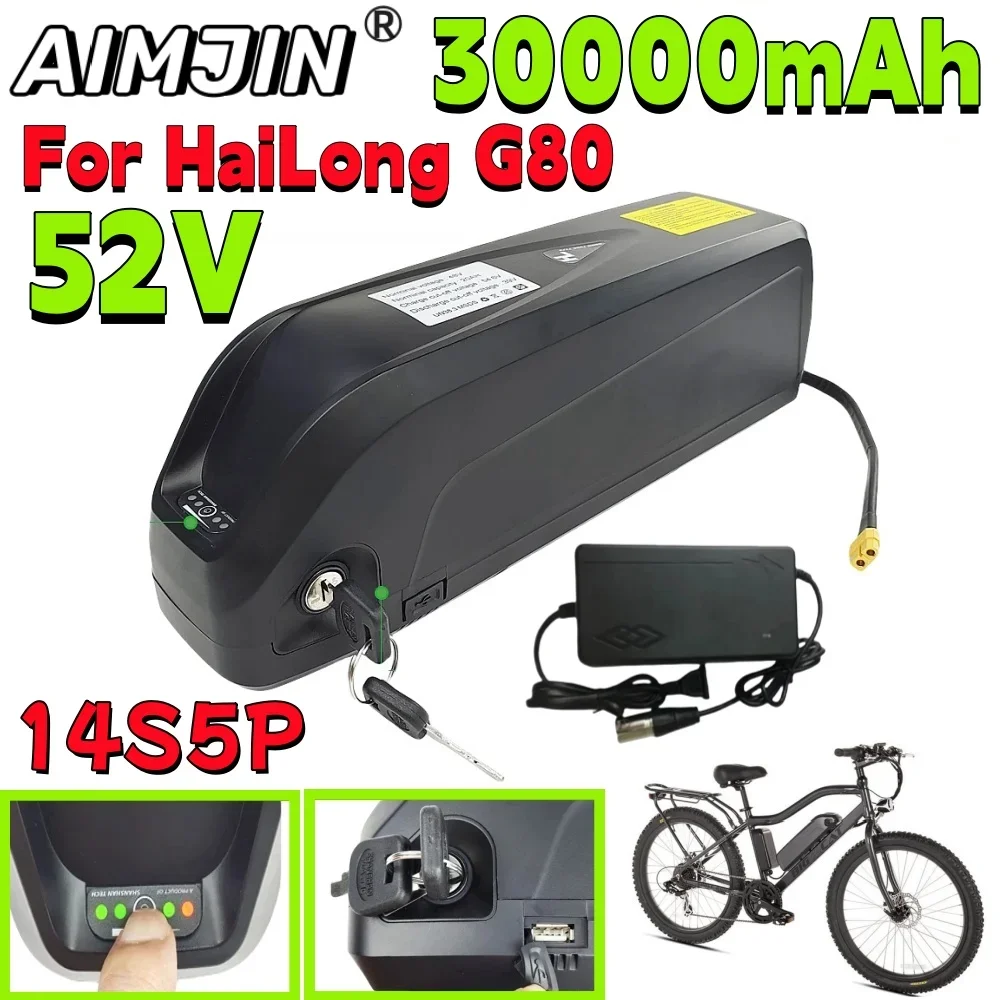 For Hailong G80 52V 30Ah suitable suitable for various electronic devices, transportation equipment 18650 battery pack 750W 500w