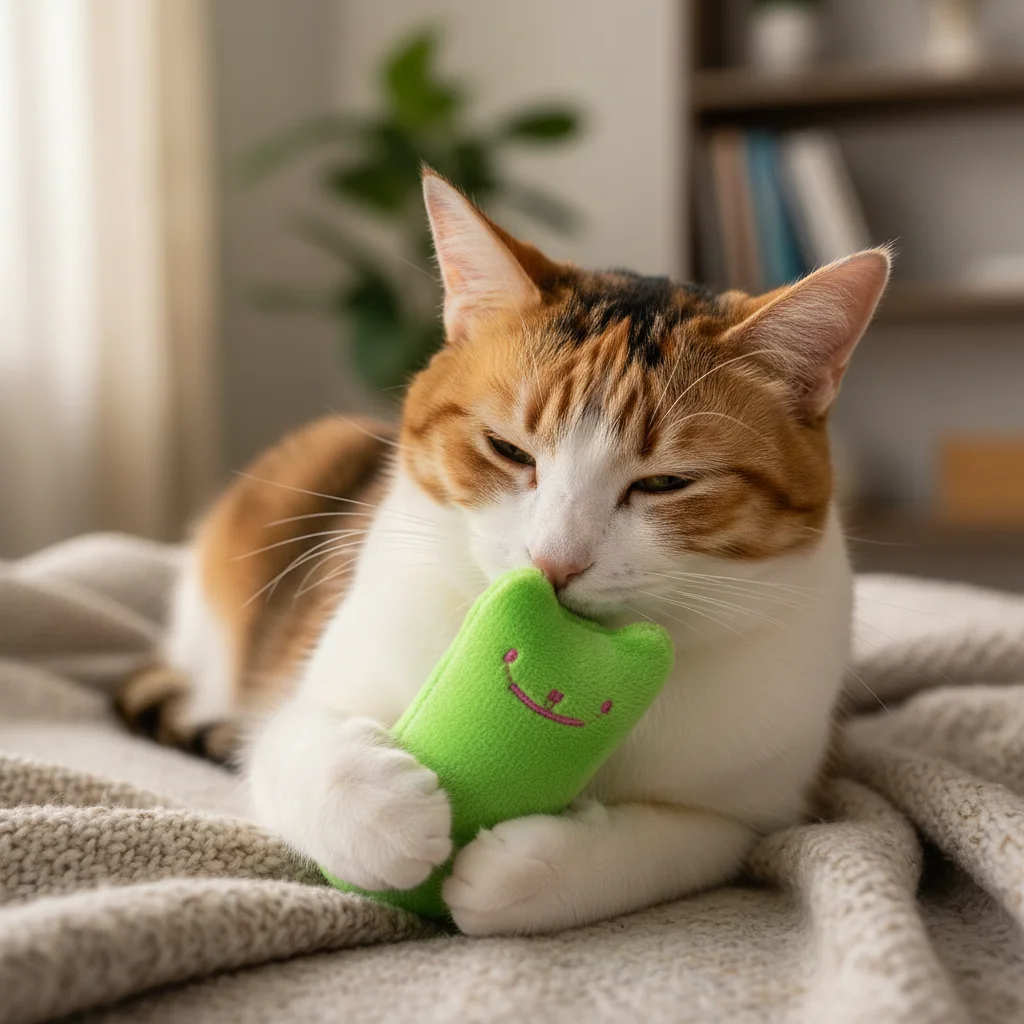 Zahnpflege-Katzenminze-Spielzeug: Lustiges interaktives Plüsch-Katzenspielzeug für Krallen, Daumenbeißer, Katzenminze, Haustier-Kätzchen-Kauspielzeug für Katzen – Neu 2026