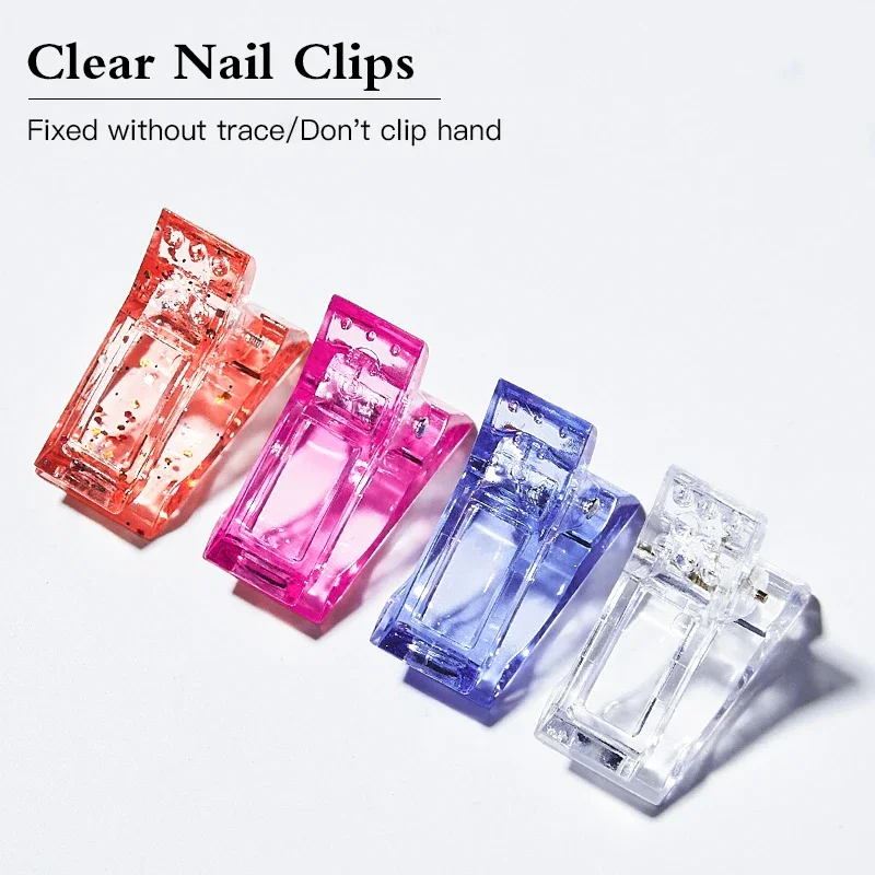 5 Pcs Nail Tips Clip Acrylic Extension Clamp for UV Builder Gel