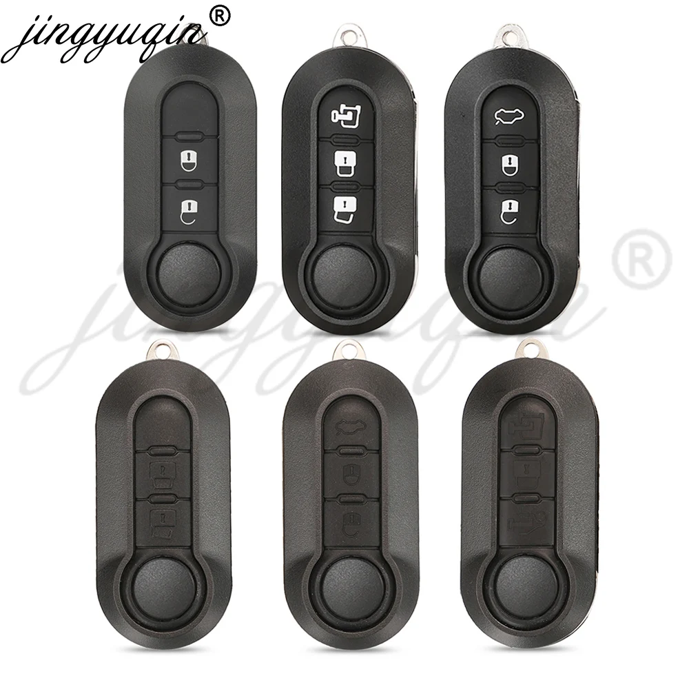 

Jingyuqin 2/3BTN чехол для дистанционного ключа автомобиля для Fiat 500 Panda Punto Bravo Ducato Peugeot Boxer Citroen Jumper Auto Uncut Blade