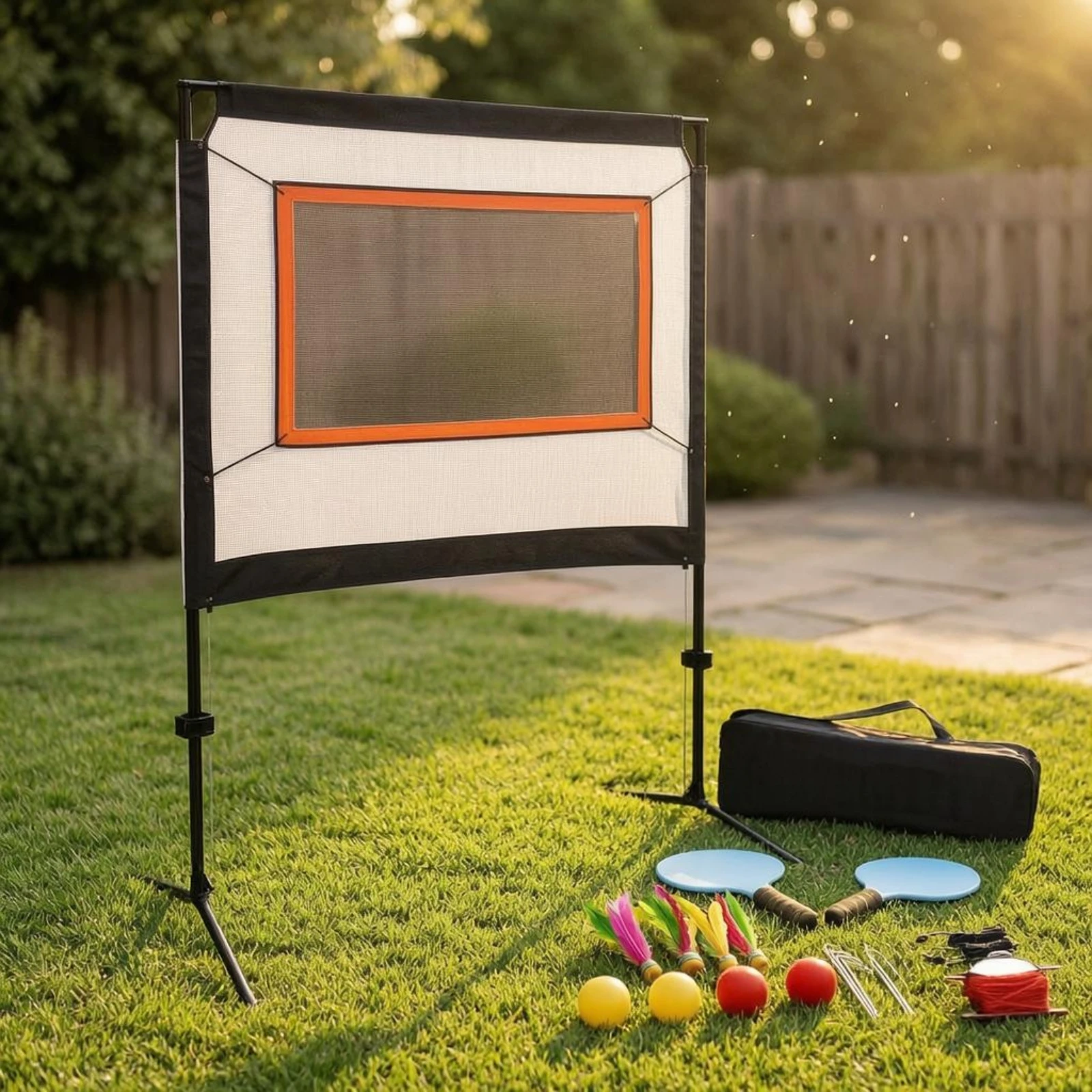 Portable Training Net Target Area Freestanding Sports Net Goal Frame