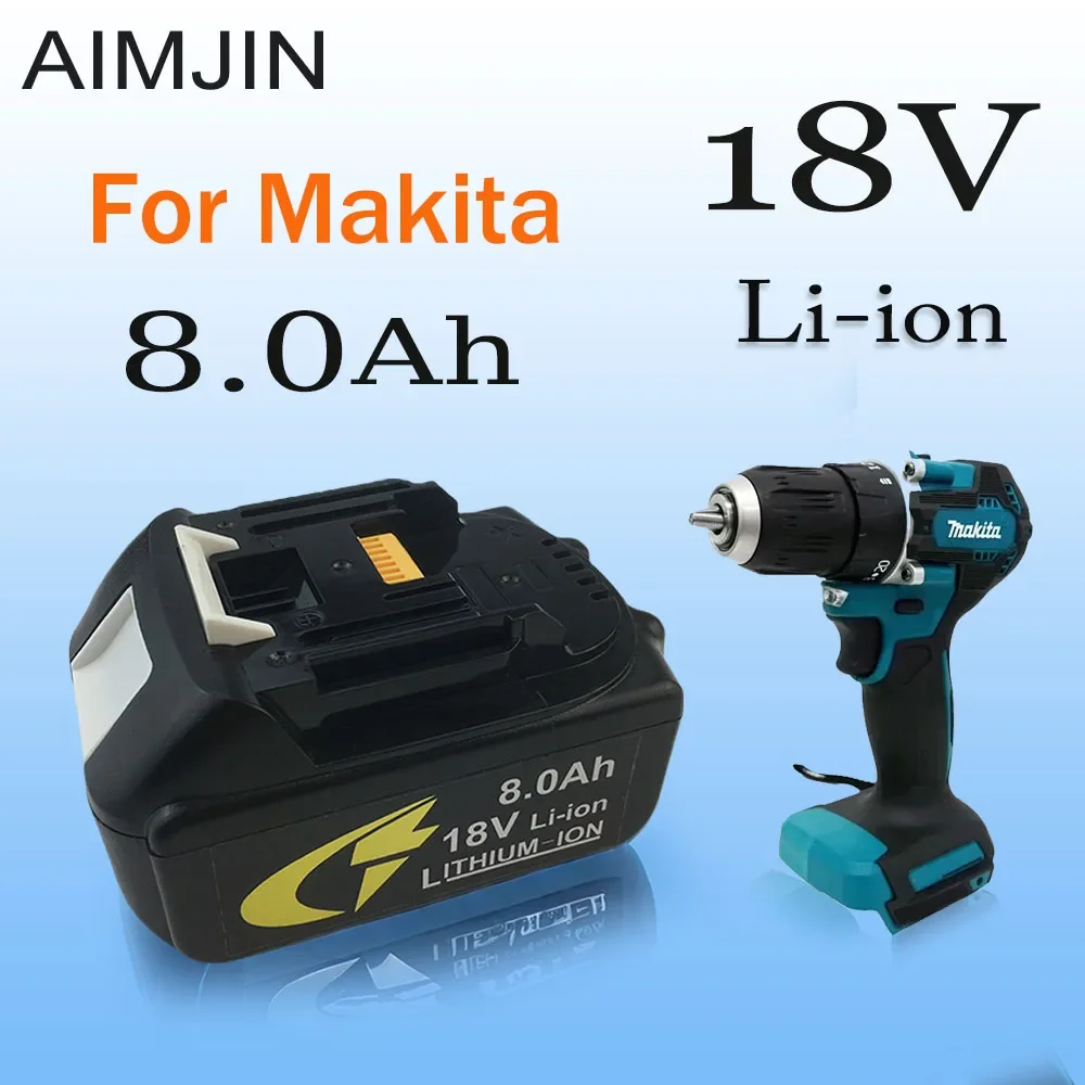 

For Makita 18V 8.0Ah LED Light Display Li-ion Battery BL1860 BL1830 BL1850 BL1860B Drill Replacement