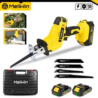 Sierra de sable inalámbrica MELLWIN con 4 hojas, para batería de 18 V