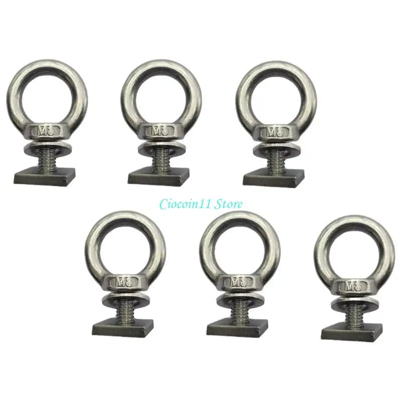 Y1UB 6Pcs T Track Bolts for Roof Rack T Track Mount Tie Down Anchors Bolt Tie Down Anchoring for Holding Bungee Cord Hooks