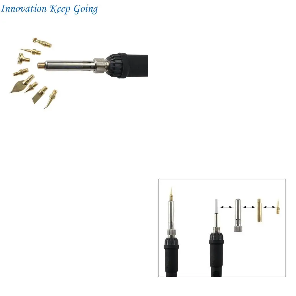 

E65C Heat Insert Nut Iron Tip Heat Set Insert Tool Soldering Iron Tip 3D Printing Modify Finishing Tool Brass Thread Embedded