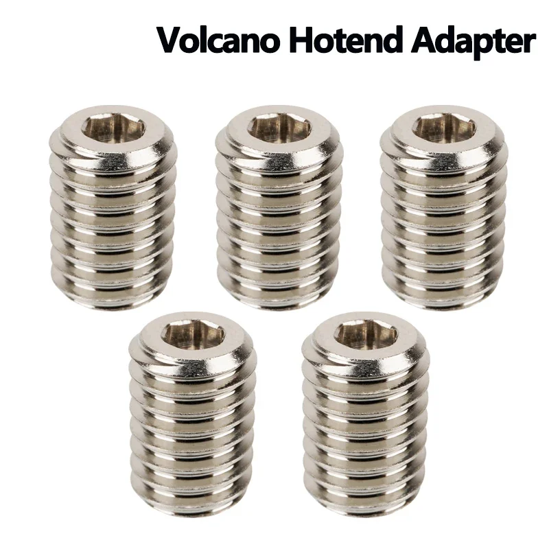 3pcs 3D Printer Parts High Flow CHT V6 Brass Nozzle Volcano Adapters Copper Transition Connector Heating Block Hotend 1.75mm