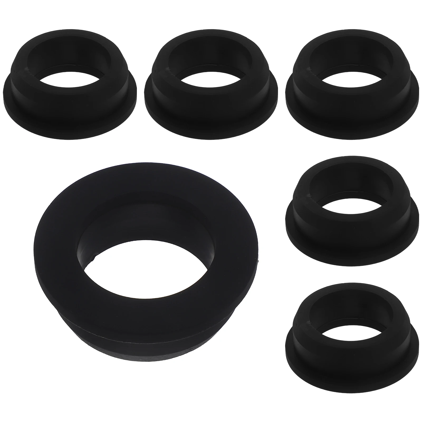 

6pcs White High Temp Silicone Grommets Cable Protectors Wire Covers for Cords Electrical Equipment Cord Organizers Appliances