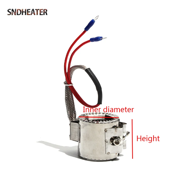 SNDHEATER 110/220/380V Keramische Band Verwarmingselement 90x50/60/70/80/90mm High Power Verwarming 650-1150W 304SUS voor Injectie Machine