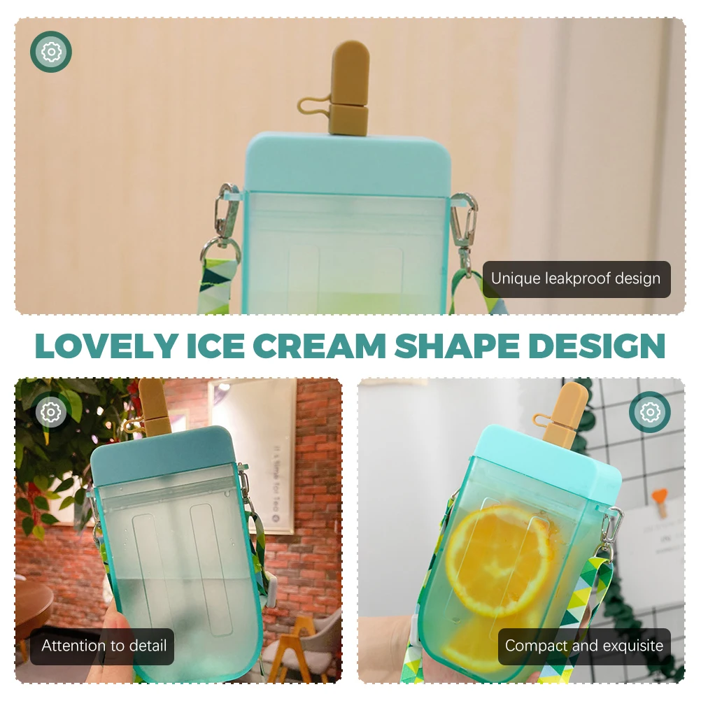 

Sippy Cup Kid Water Bottle Baby Transparent Straw Strap Girl Toddler Plastic Popsicle Drinking Kids Milk Travel with for