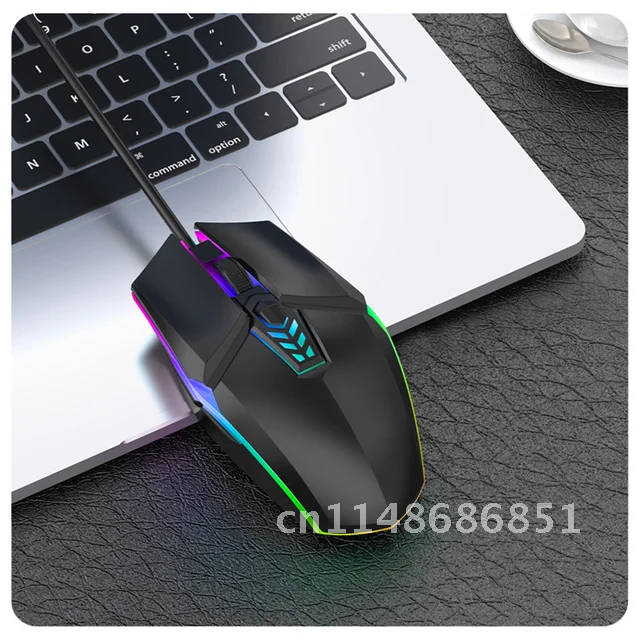 Ergonomic Professional Wired Gaming Mouse 6-button Silent Click 1600 DPI LED Optical USB Computer mouse 1.2M For PC Laptop