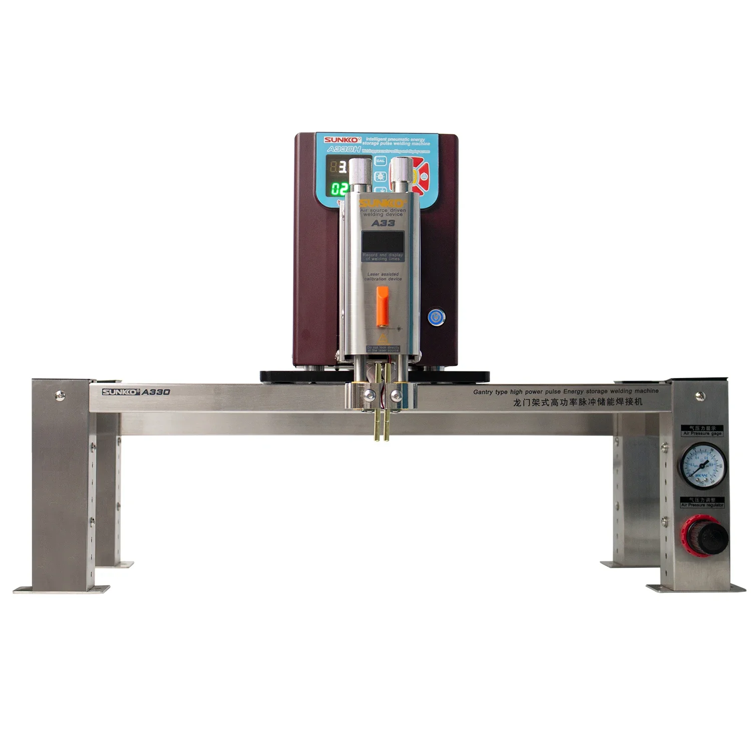SUNKKO A330+ Pneumatic Energy Storage Battery Spot Welding Machine for 18650 21700 32650 Battery Lithium Iron