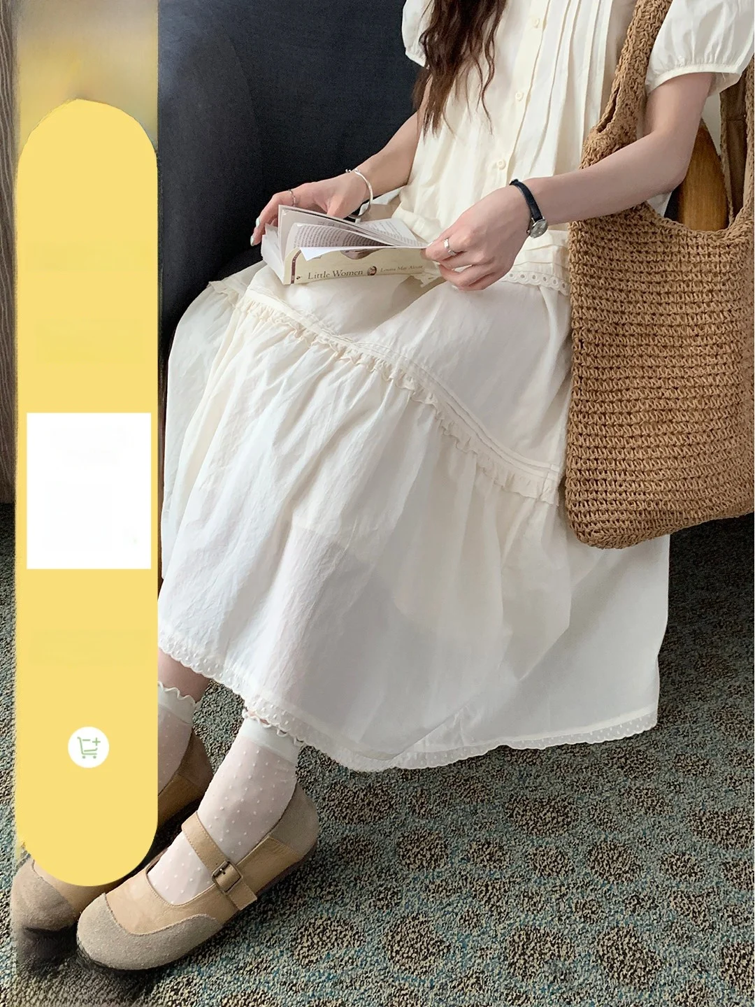 

Lush Lace Paneling Half Skirt Korean Style Gentle Design Casual Versatile Fashionable Skirt Breathable Skin-Friendly High Wai...