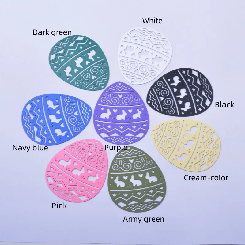 20 Stück AB7597 Messing Goldene Ovale Osterhase Liebesmuster Anhänger Bunte Charms DIY Schmuck Ohrringe Herstellung – Detail 1