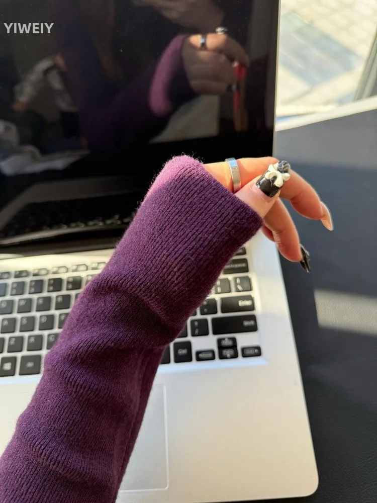 Suéter de Punto de Cuello Alto Mo Suave para Mujer, Otoño Invierno, Estilo Casual, Sensación de Alta Gama, Capa Base de P...