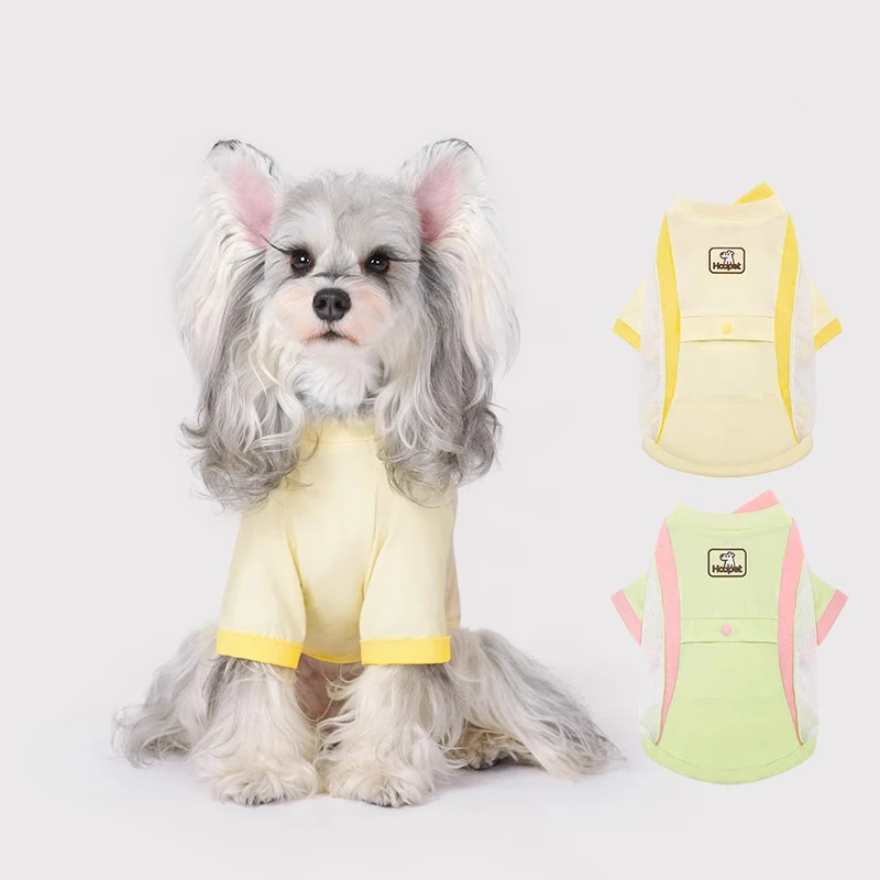 

Puppy Clothes Summer Sunscreen Shirt Cool Clothes Vest Breathable T Shirt For Bichon Teddy Chihuahua Cool Pet Clothes
