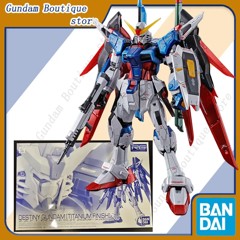 

Bandai Genuine RG ZGMF-X42S DESTINY GUNDAM [Titanium Finish] Anime Action Figure Robot Collectible Assembly Model Toys Gift Boys