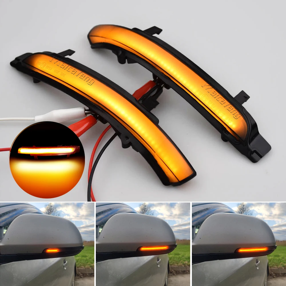 Skoda Octavia 2009-2013 SUPERB 2008-2014 다이나믹 LED 턴 시그널 블링커 미러 성 노출증 라이트 2개