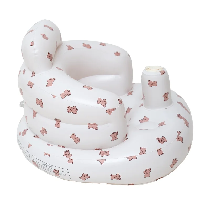 Asiento inflable plegable portátil para bebé, para alimentación y baño, sofá inflable para bebé