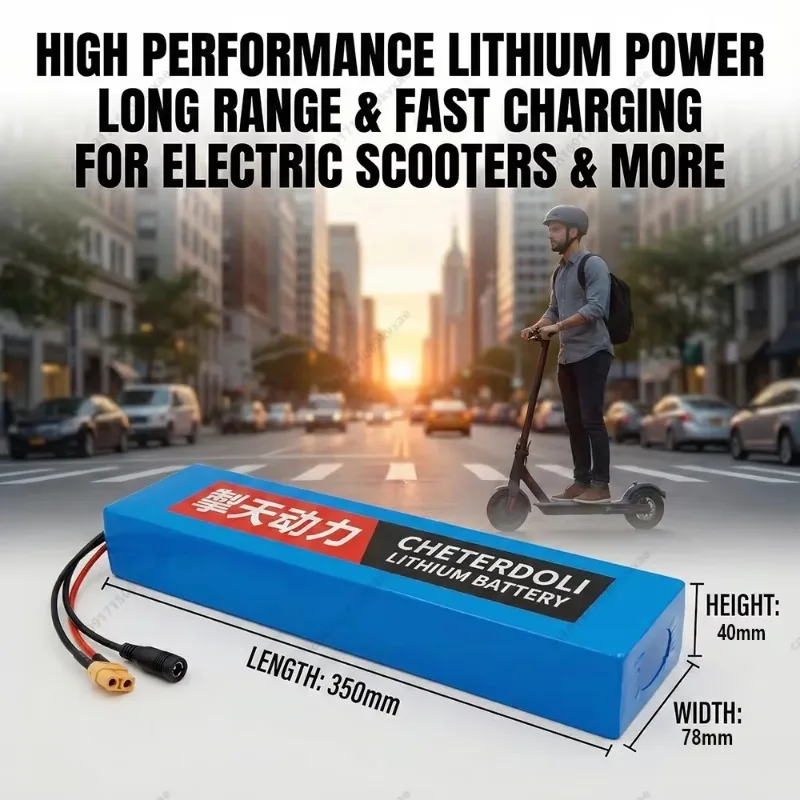 Durable 36V 10Ah Battery Pack For Electric Bike Scooter 250W 500W Motor Lithium Ion E-Bike Batteries Smart BMS Protection