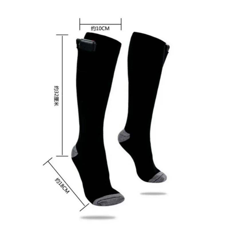 Winter Heated Socks Rechargeable Heating Socks Massage Warmth Anti-Freezing For Fishing Camping Hiking Skiing And Foot Warmer