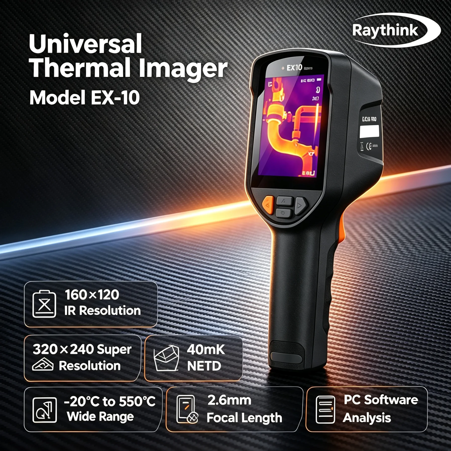 Handheld Infrared Thermal Imager For Wall Detection Of Underfloor Heating Water Pipes Household High-resolution Thermal Imager