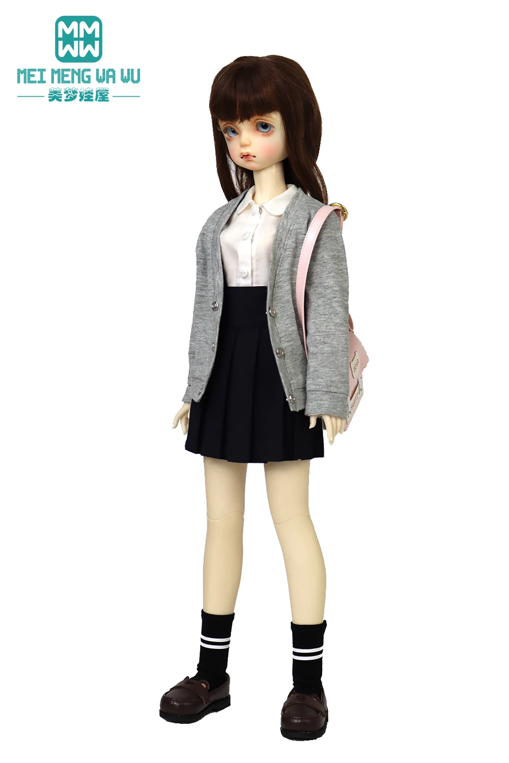 Passend für 43–60 cm große 1/3 1/4 BJD-Puppenkleidung DD SD MSD modischer Faltenrock