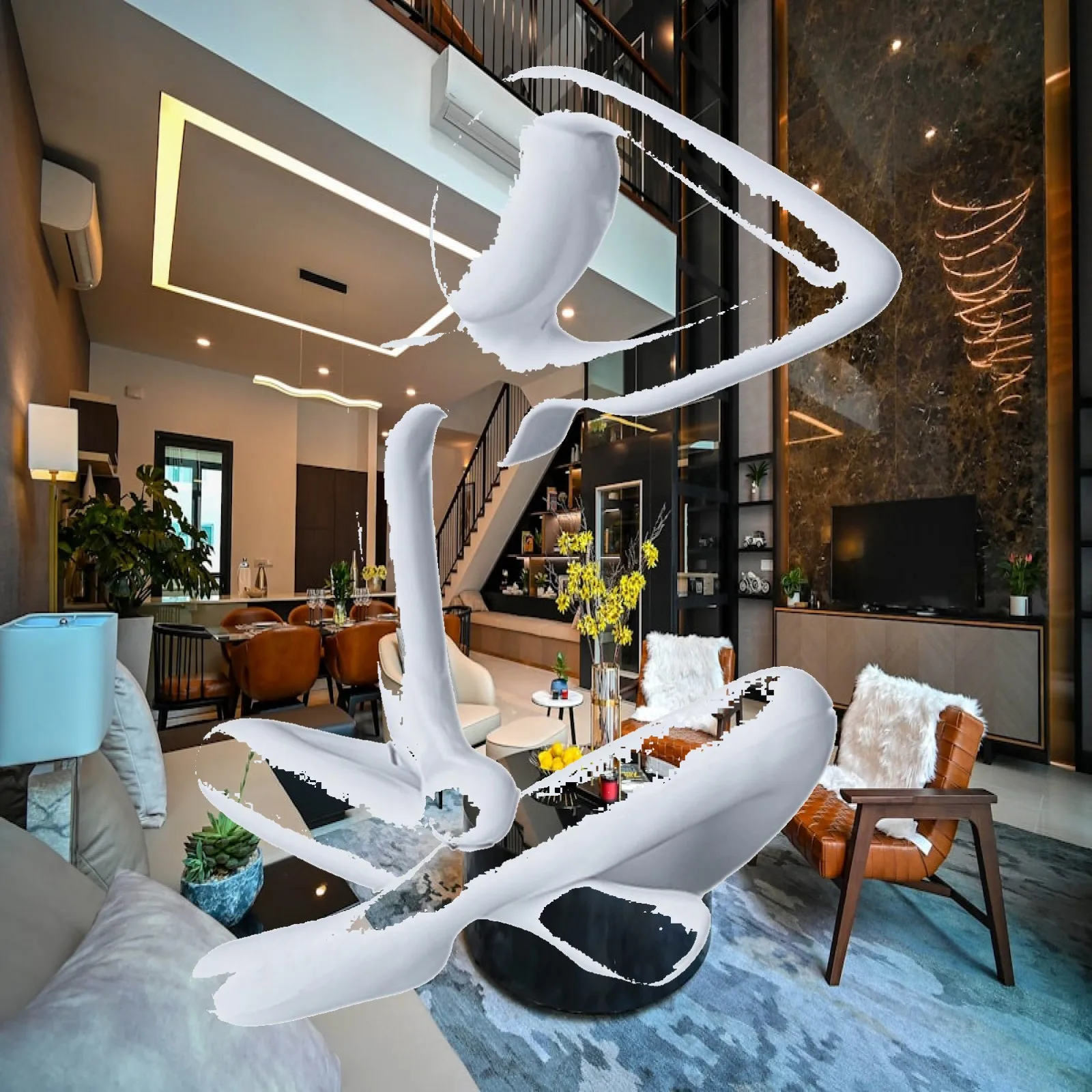 Thinker Abstract Statue Art Crafts Collection Creative Desktop Ornament for Living Room Entrance Office Shelf Birthday Gift