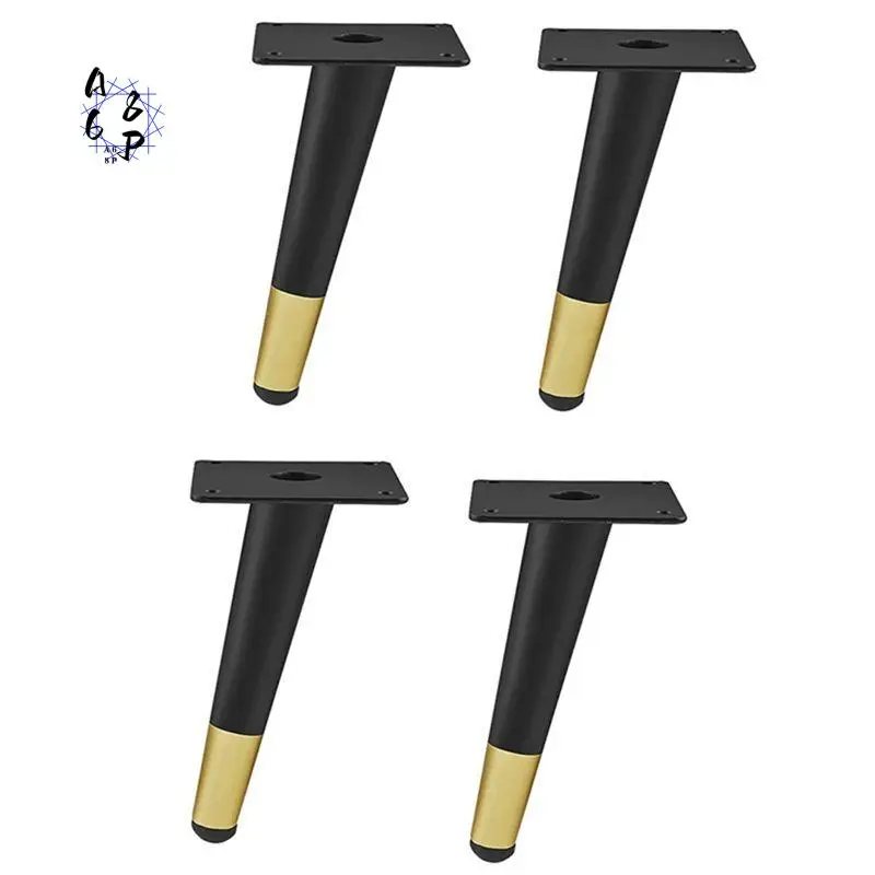 

A68P-4 шт. ножки для комода, сменные ножки для шкафа, черный и золотой диван-кровать, железный стол, ножка и настольный стул