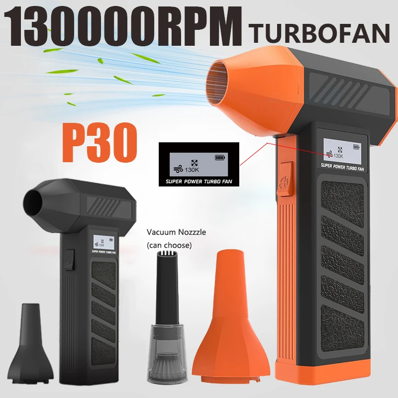 

Jetdry Brower 130000RPM Violent Turbo Jet Fan Brushless Motor Powerful Air Blower Vacuum Cleaner with LED Light&Battery Display