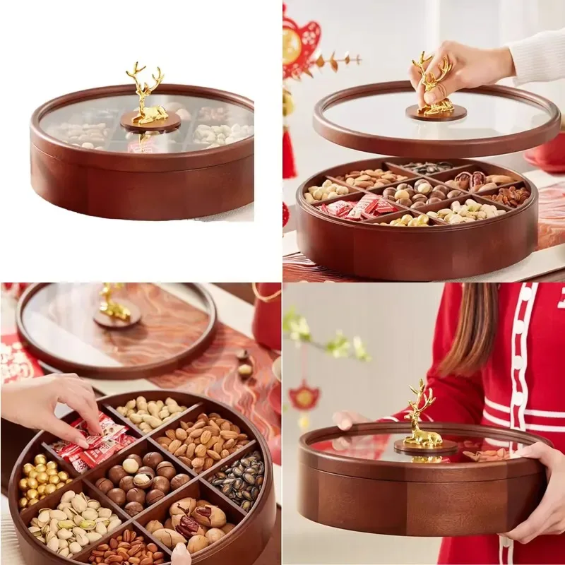Wholesale Custom Wooden Storage Boxes with Baffles for Dried Fruits and Gifts