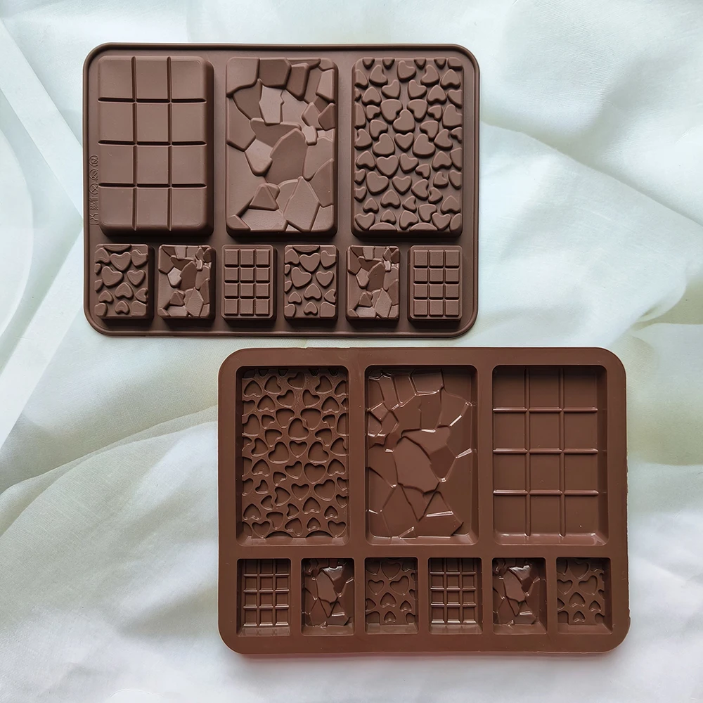 1/2/3pcs 9 cavitys Silicone Chocolate Mould Bakeware Mold For Fondant Jelly Candy biscuit Mould 3D cookie Making mould Kitchen