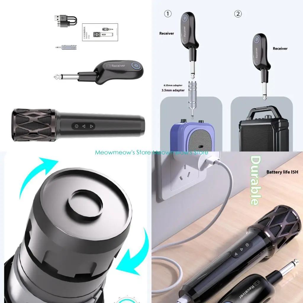 W91A 무선 마이크 2.4G 파티 가라오케 전문 교회 쇼 회의를위한 고정 주파수 핸드 헬드 마이크