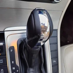 Chrome Leather DSG Shift Knob Cover Cap Gear Handle for Volkswagen Golf MK6 MK7 GTI Passat CC Jetta Automatic Car Accessories